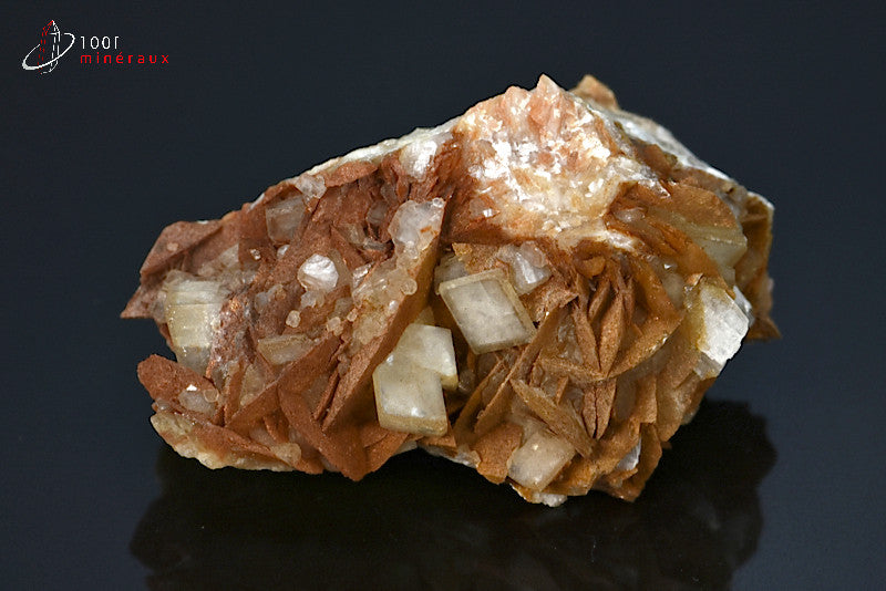 Minéral cristallisé de dolomite et sidérite d'Espagne