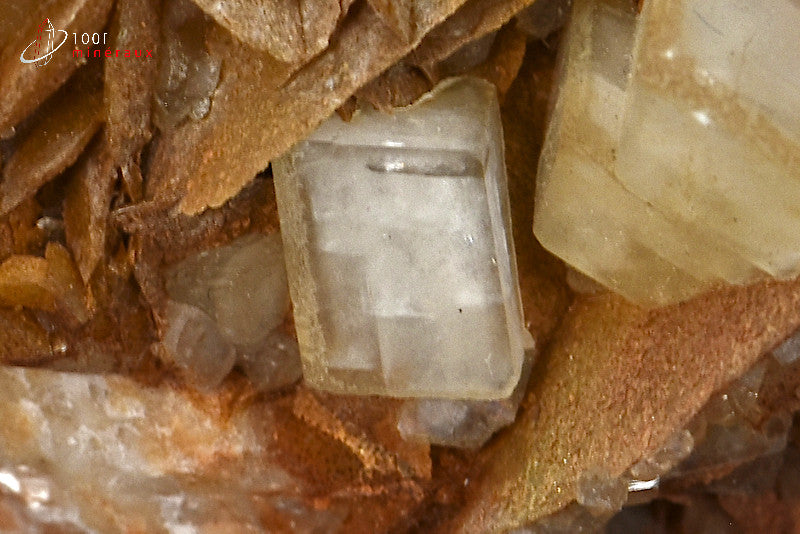 Minéral cristallisé de dolomite et sidérite d'Espagne