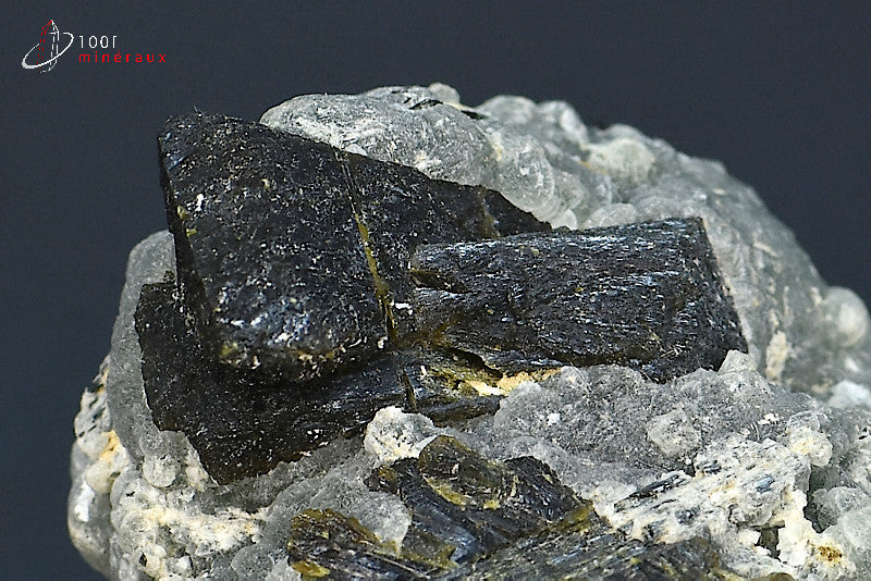 Minéral cristallisé d'épidote et prehnite du Mali