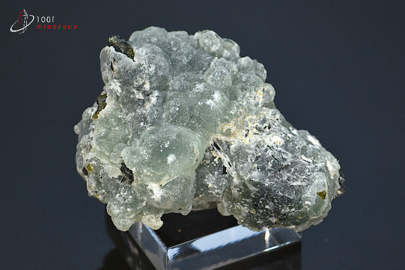 Minéral cristallisé d'épidote et prehnite du Mali