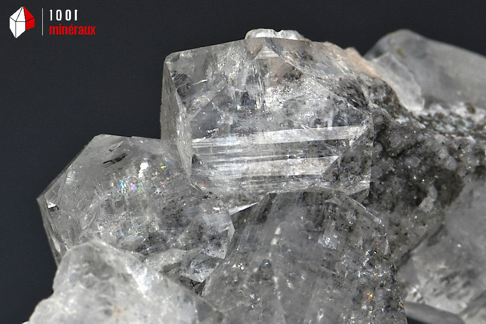Minéral cristallisé d'Apophyllite d'Inde