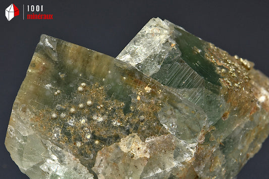 Minéral cristallisé de fluorine verte du Maroc