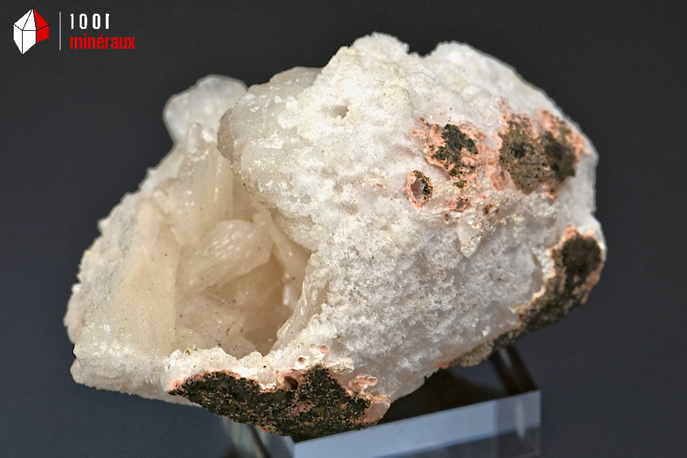 Minéral cristallisé de stilibite d'Inde de la famille des zéolites
