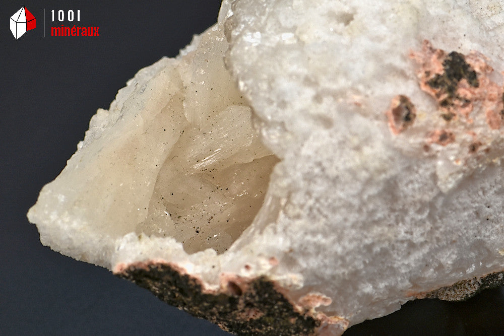Minéral cristallisé de stilibite d'Inde de la famille des zéolites