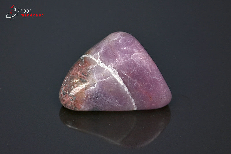 Minéral poli de thulite rose d'Afrique du sud