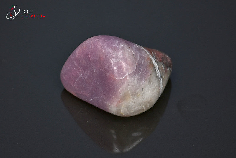 Minéral poli de thulite rose d'Afrique du sud