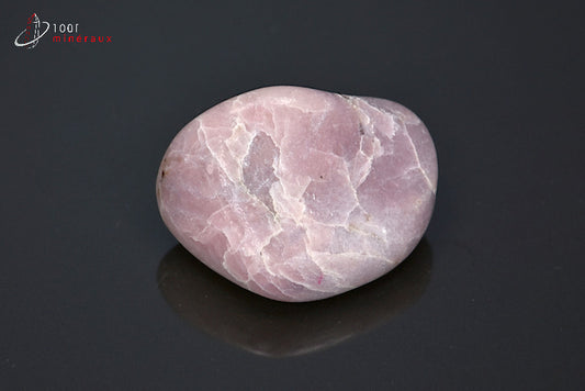 Minéral poli de thulite rose d'Afrique du sud