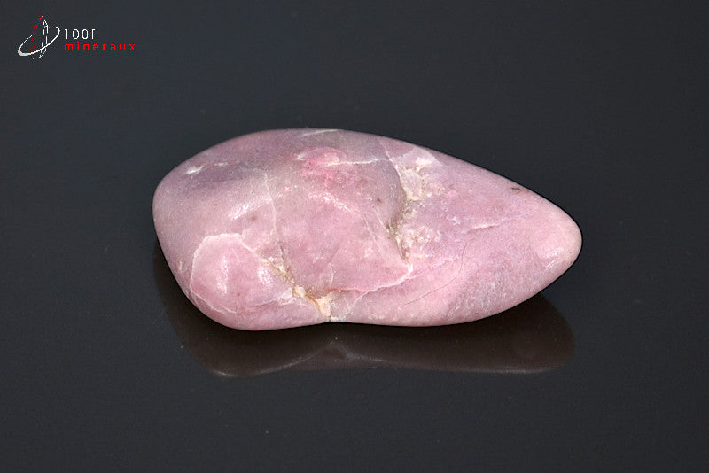 Minéral poli de thulite rose d'Afrique du sud
