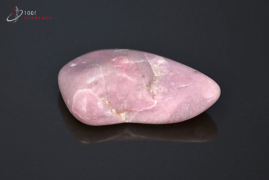 Minéral poli de thulite rose d'Afrique du sud