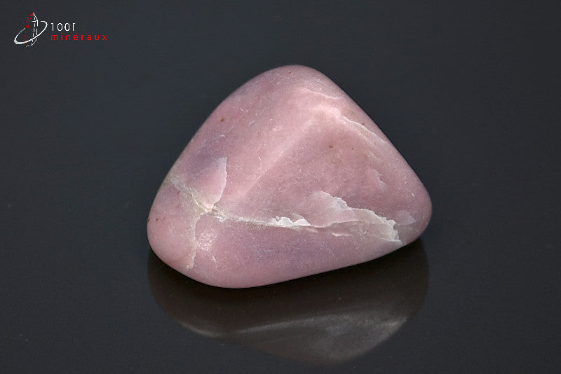 Minéral poli de thulite rose d'Afrique du sud