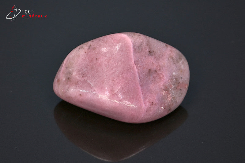 Minéral poli de thulite rose d'Afrique du sud