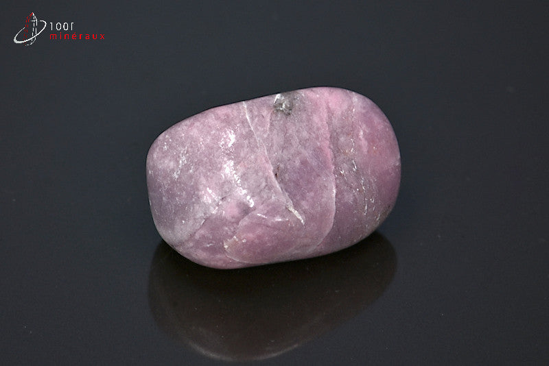 Minéral poli de thulite rose d'Afrique du sud