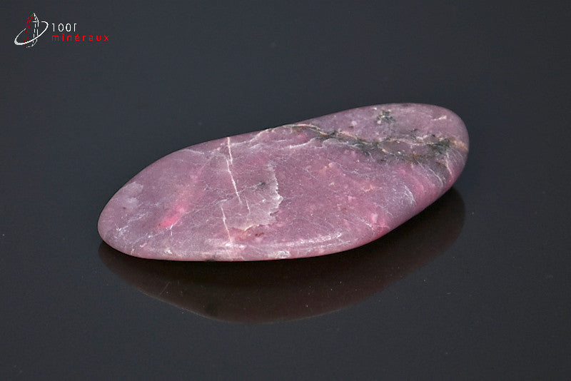 Minéral poli de thulite rose d'Afrique du sud