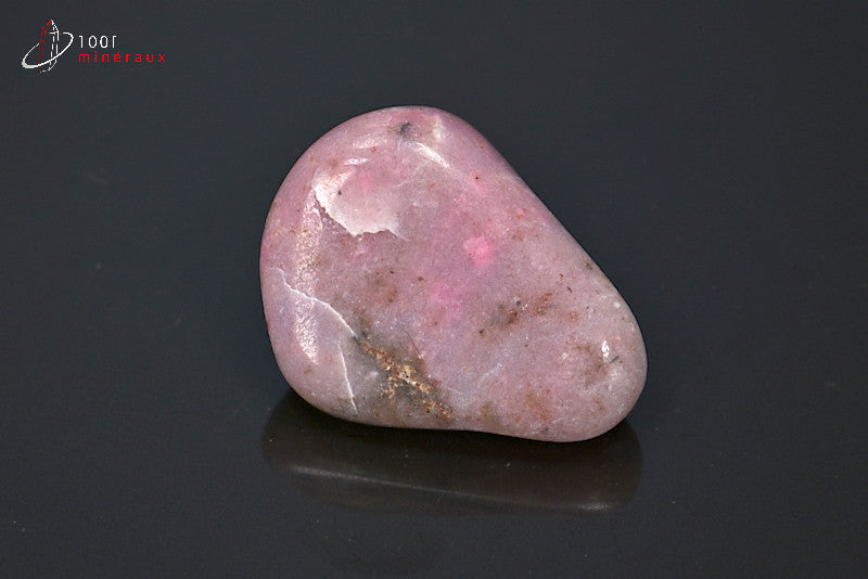 Minéral poli de thulite rose d'Afrique du sud