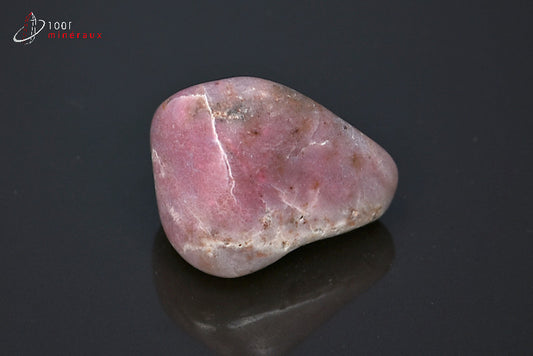 Minéral poli de thulite rose d'Afrique du sud