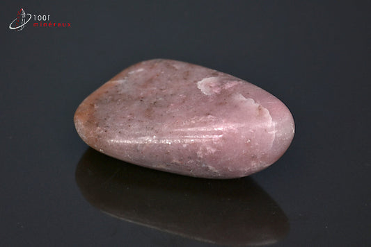 Minéral poli de thulite rose d'Afrique du sud