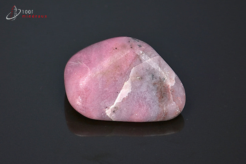 Minéral poli de thulite rose d'Afrique du sud