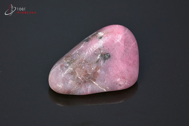 Minéral poli de thulite rose d'Afrique du sud