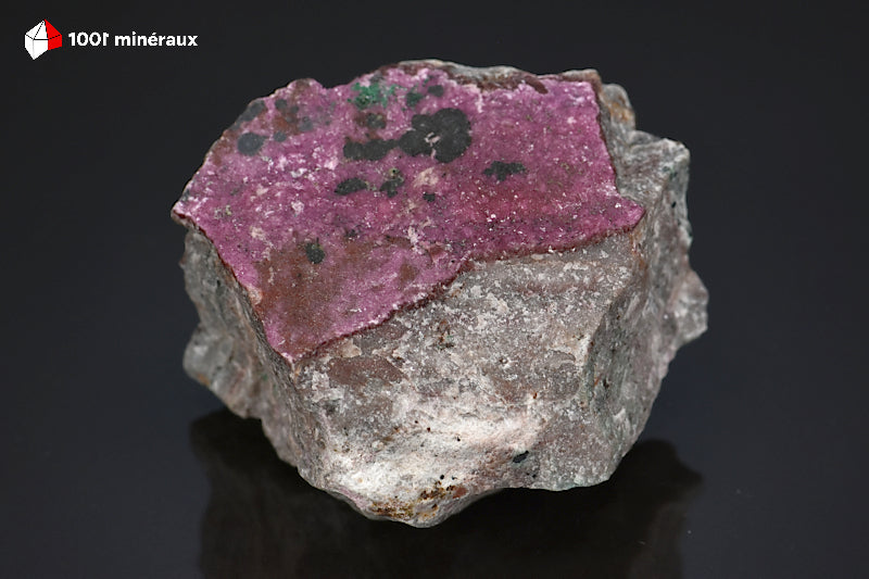 Minéral cristallisé de cobaltocalcite et malachite de République démocratique du Congo