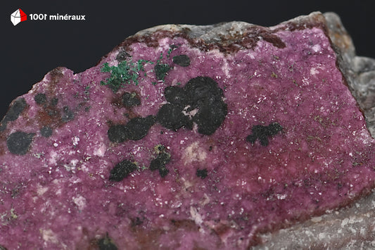 Minéral cristallisé de cobaltocalcite et malachite de République démocratique du Congo
