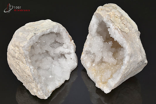 Minéral cristallisé de géode entère de quartz du Maroc
