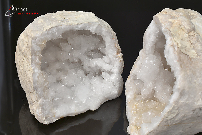 Minéral cristallisé de géode entère de quartz du Maroc