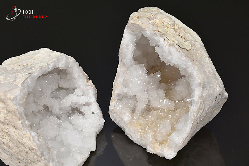 Minéral cristallisé de géode entère de quartz du Maroc