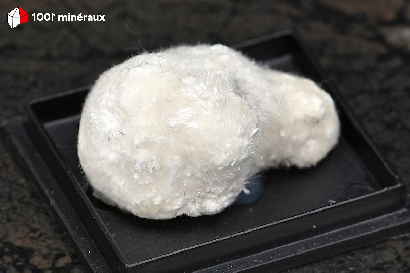 Okénite d'Inde - Vue d'ensemble, fibres blanches soyeuses - 6 g