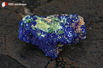 Azurite du Maroc (botryoïdale sur roche, Malachite soyeuse) - 79 g / AY885 - Vignette | 1001 minéraux