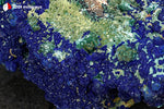 Azurite du Maroc (botryoïdale sur roche, Malachite soyeuse) - 79 g / AY885 - Vignette | 1001 minéraux