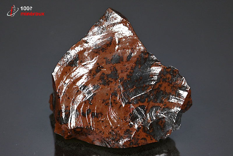 Minéral brut d'obsidienne brune tâchetée du Mexique