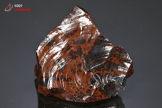 Minéral brut d'obsidienne brune tâchetée du Mexique