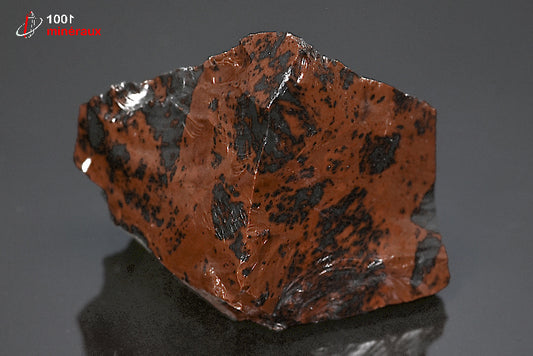 Minéral brut d'obsidienne brune tâchetée du Mexique