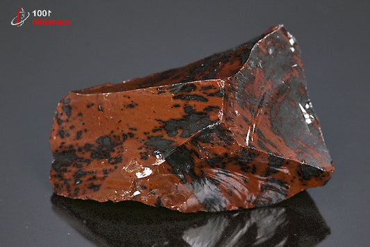 Minéral brut d'obsidienne brune tâchetée du Mexique