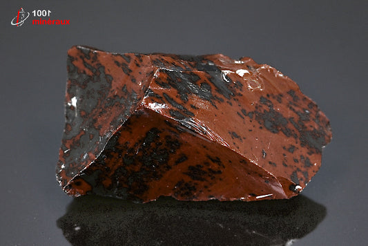 Minéral brut d'obsidienne brune tâchetée du Mexique