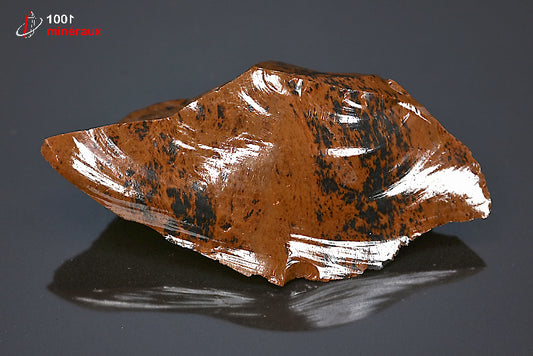 Minéral brut d'obsidienne brune tâchetée du Mexique