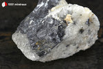 Galène sur Quartz blanc du Maroc - 74 g / AZ376 - Vignette | 1001 minéraux