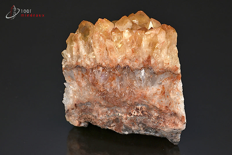 Minéral cristallisé de citrine du Brésil