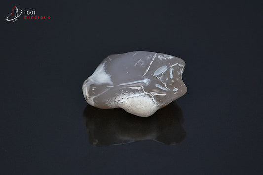 Minéral poli d'agate peau de serpent blanc du Brésil