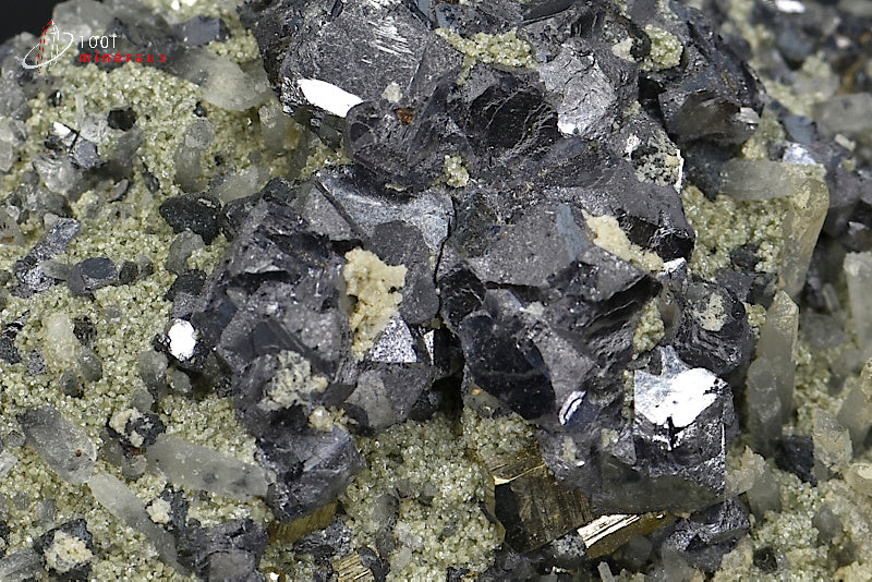 Minéral cristallisé de galène, quartz et pyrite de Bulgarie