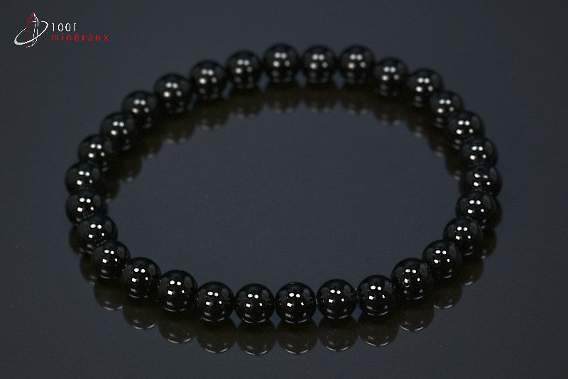 Bracelet bijou en perles de spinelle noire