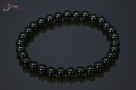 Bracelet bijou en perles de spinelle noire