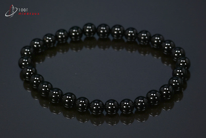 Bracelet bijou en perles de spinelle noire