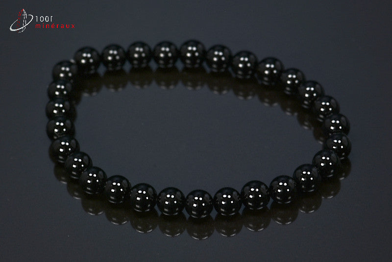 Bracelet bijou en perles de spinelle noire