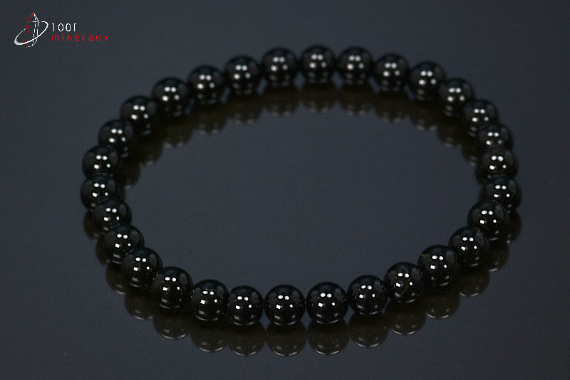 Bracelet bijou en perles de spinelle noire