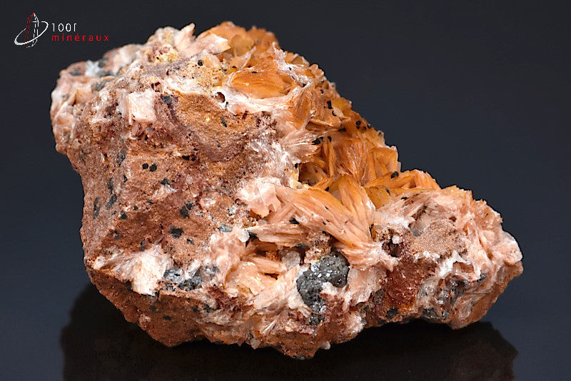 Minéral cristallisé de baryte du Maroc