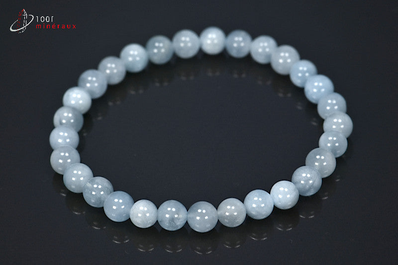 Bracelet bleu en minéral d'aigue-marine