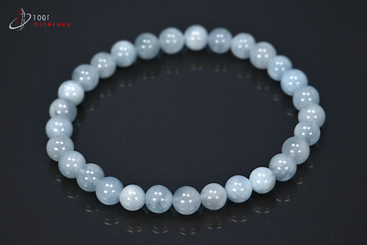 Bracelet bleu en minéral d'aigue-marine
