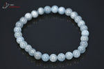 Bracelet minéraux Aigue-marine 19,5cm / Perles 6 mm / 9g / BA810 - Vignette | 1001 minéraux