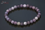 Bracelet minéraux Lépidolite 19,5cm / Perles 6 mm / 10g / BA822 - Vignette | 1001 minéraux